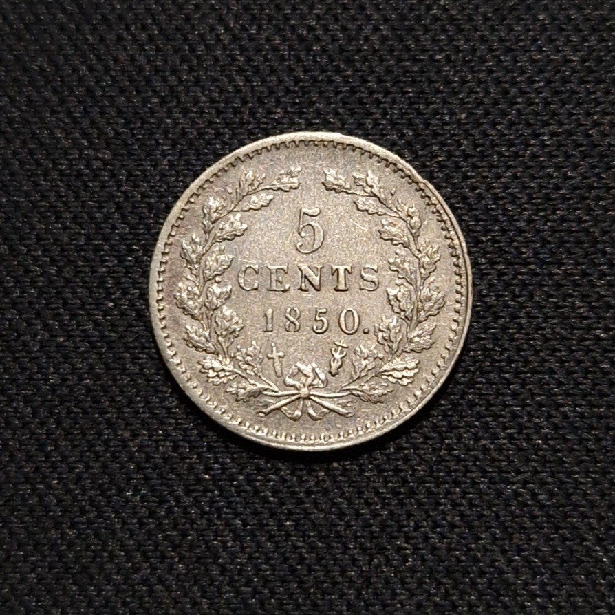 5 cent 1850, Postzegels en Munten, Munten | Nederland, Koning Willem III, Verzenden, Zilver, Losse munt