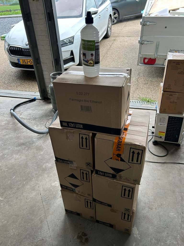 Bio Ethanol voor haarden - 85 x 1 liter flessen, Ophalen, Nieuw, Vrijstaande haard, Overige soorten