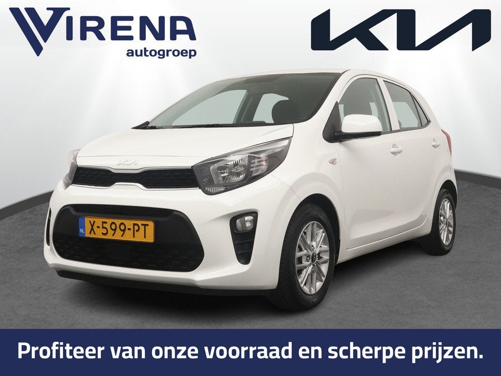 Kia Picanto 1.0 DPi DynamicLine - Airco - Cruise Control - A, Auto's, Kia, Stof, Gebruikt, 4 stoelen, Wit