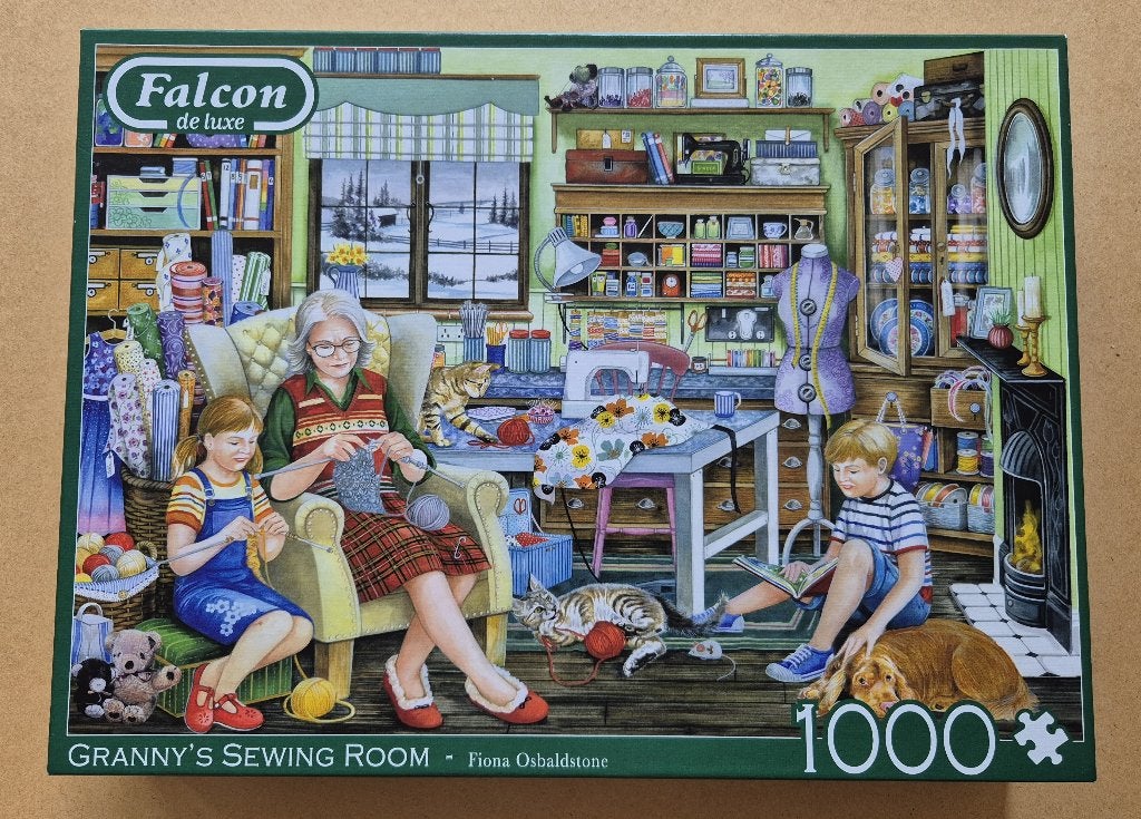 Falcon - Granny's Sewing Room - 1000 stukjes, Ophalen, 500 t/m 1500 stukjes, Zo goed als nieuw, Legpuzzel