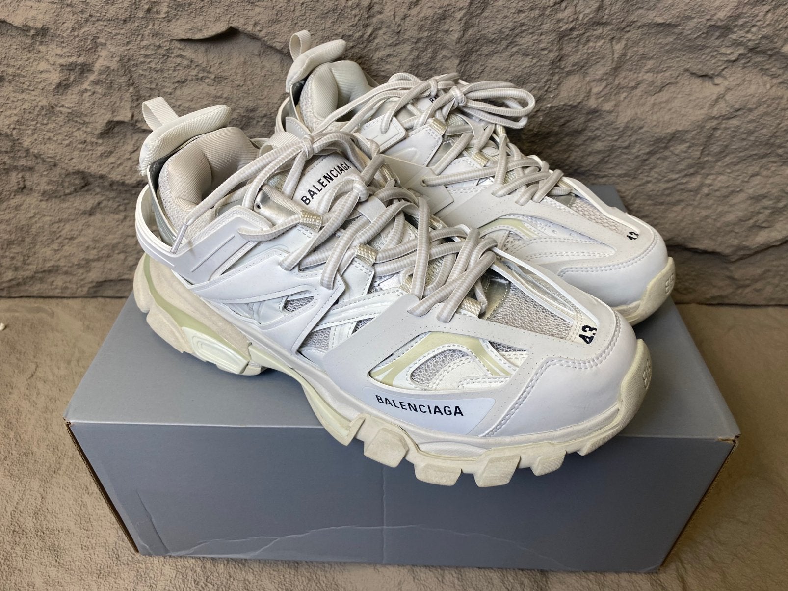 Balenciaga Track Sneakers - Wit - Maat 42/43/44, Kleding | Heren, Ophalen of Verzenden, Wit, Sneakers of Gympen