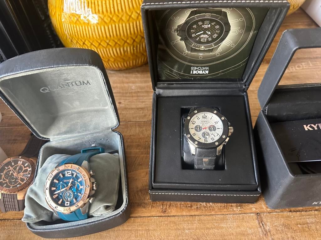 Meerdere Kyboe horloges 48 mm en nog wat andere…., Ophalen of Verzenden, Gebruikt, Overige merken