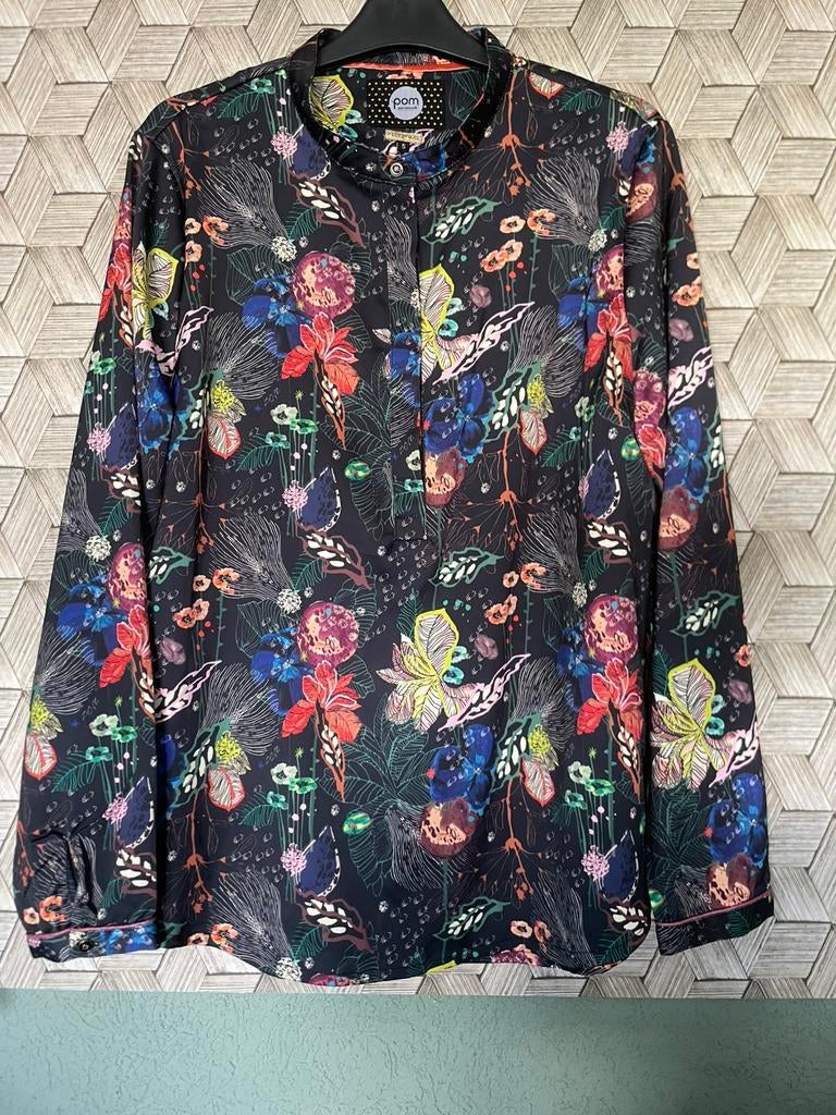 Blouse POM Amsterdam, maat 5, Kleding | Dames, Blouses en Tunieken, Blauw, Maat 42/44 (L), Ophalen of Verzenden, Zo goed als nieuw
