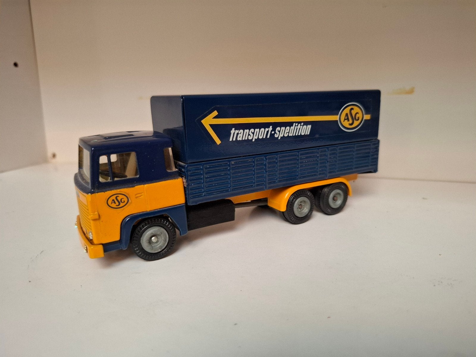 Tekno Scania 141 ASG Transport Spedition model vrachtwagen, Overige merken, Gebruikt, 1:50 of kleiner, Ophalen of Verzenden