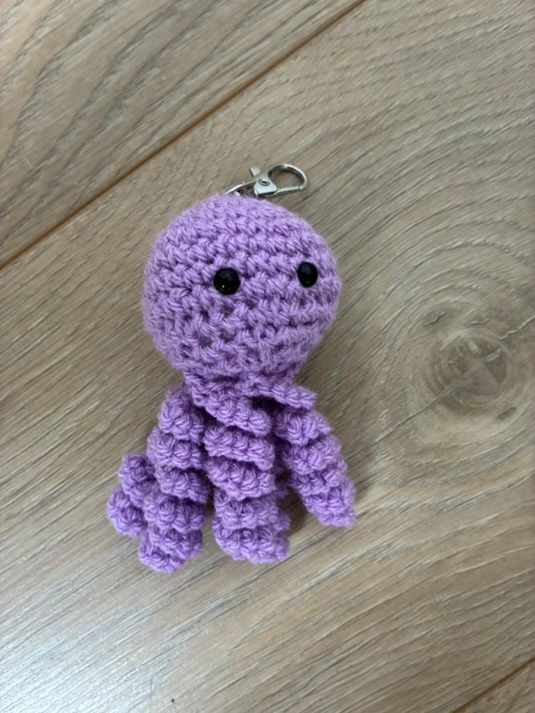 Gehaakte sleutelhanger octopus, Ophalen of Verzenden, Nieuw