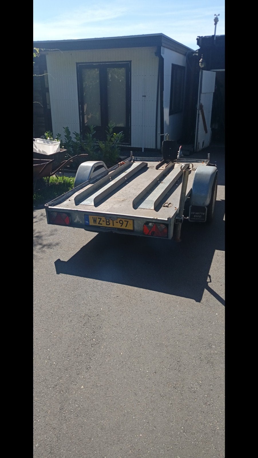 motor of zitmaaier aanhanger, Ophalen, Gebruikt