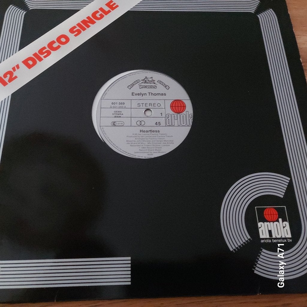 12 inch Maxisingel Evelyn Thomas - Heartless (1984), Gebruikt, Disco, 12 inch, Beschermende buitenhoes