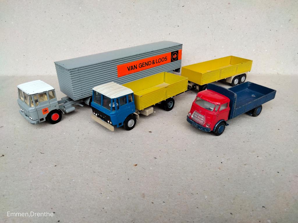 lion car -3 DAF truck modellen, Ophalen of Verzenden, Gebruikt, Bus of Vrachtwagen, Lion Toys