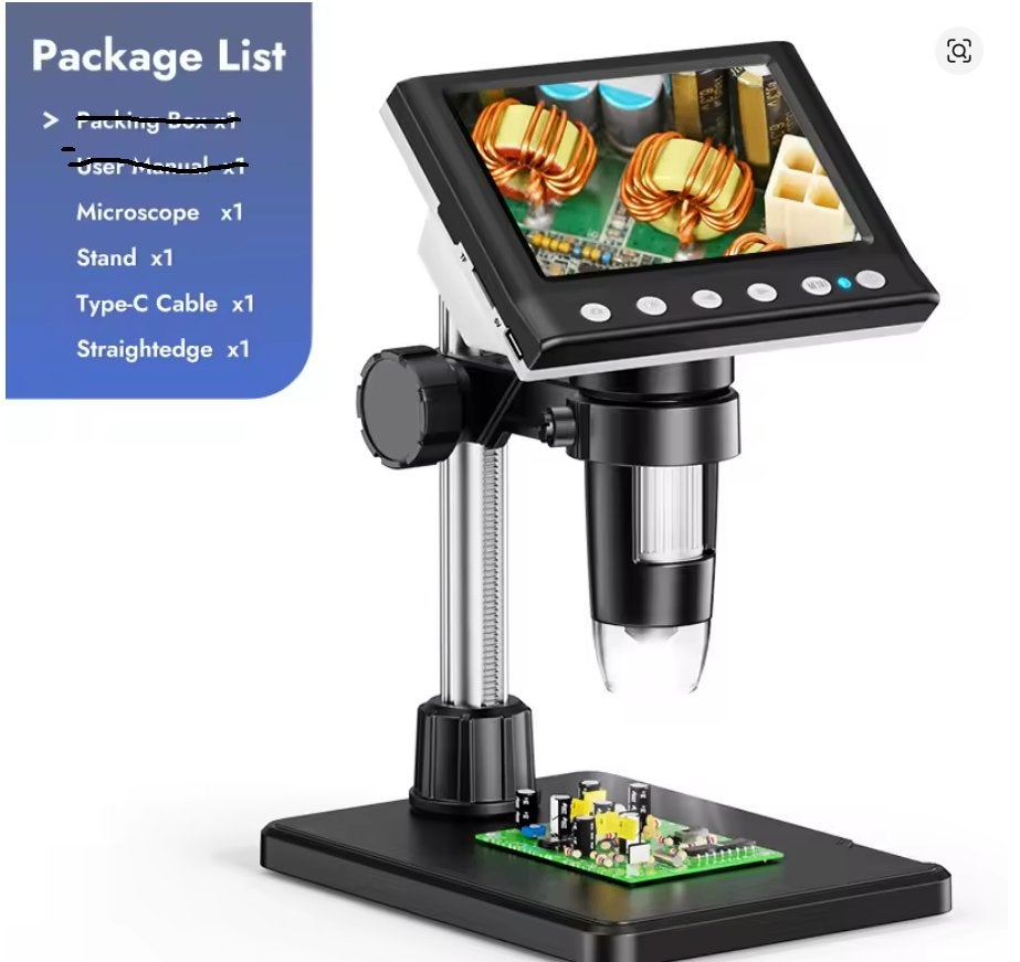 Digitale Microscoop voor Solderen met 8 LED, Ophalen, Gebruikt, Minder dan 400x, Stereomicroscoop