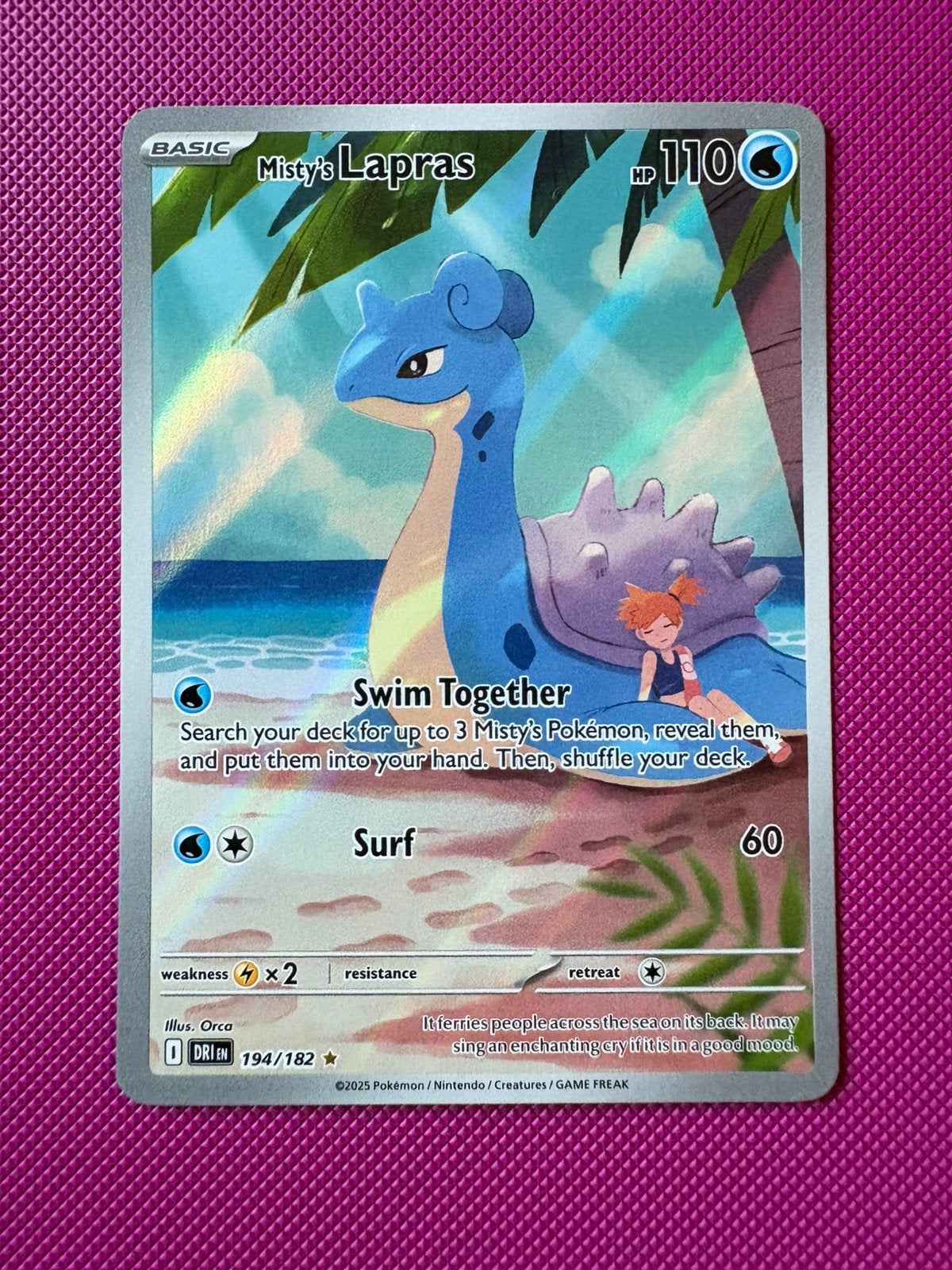 Misty’s Lapras - DRI 194/182, Ophalen of Verzenden, Zo goed als nieuw