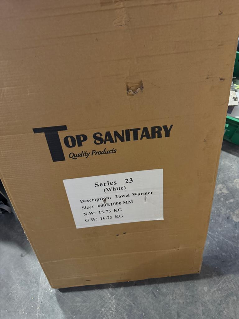 Top Sanitary Handdoekverwarmer - Wit (600x1000 MM), Ophalen, Nieuw