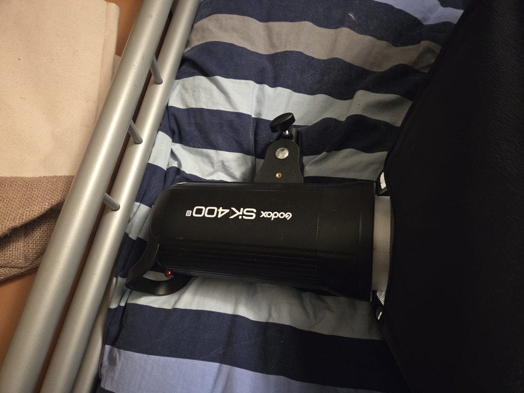 Twee Godox SK400 Studioflitser met Softbox, Ophalen, Zo goed als nieuw, Godox, Inclusief softbox