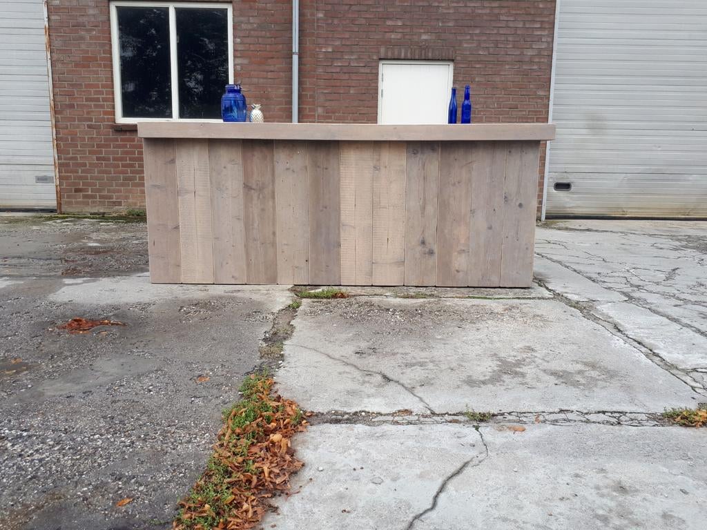 Steigerhouten balie/bar toonbankvan gebruikt steigerhout, Ophalen of Verzenden