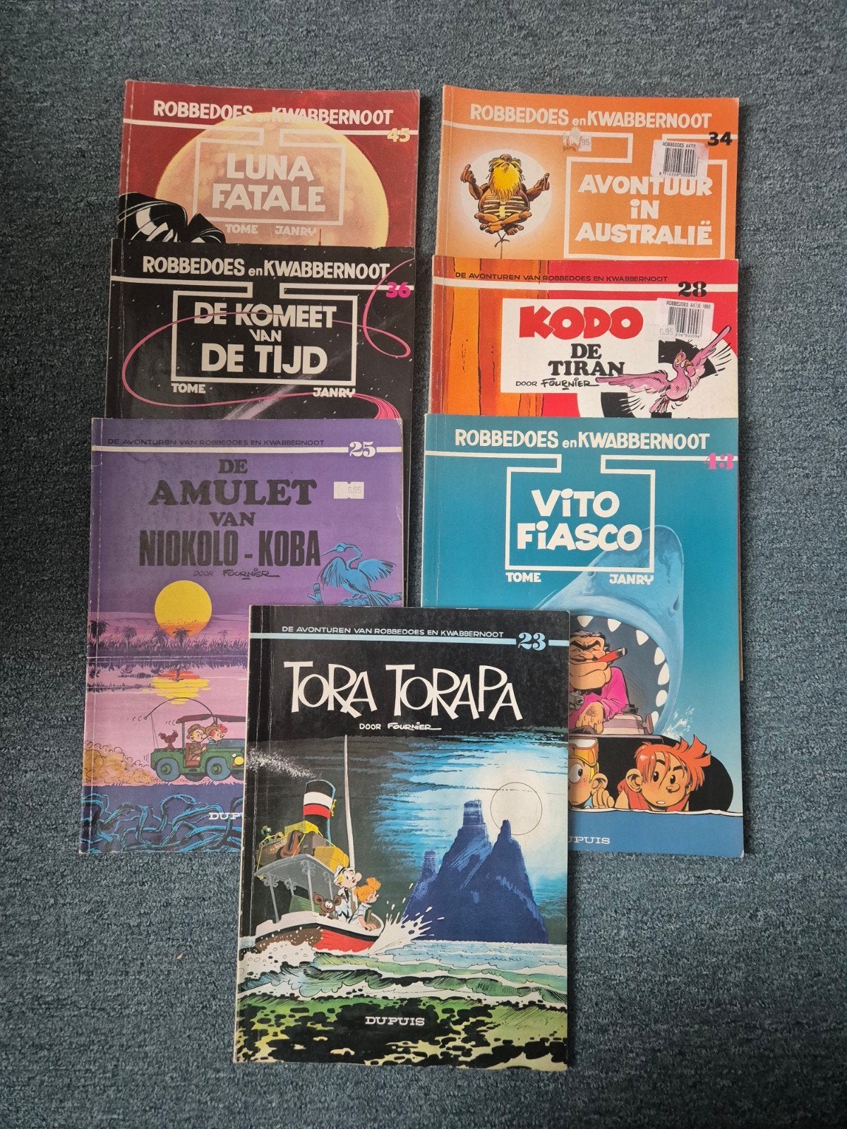 7 stripboeken Robbedoes, Boeken, Meerdere stripboeken, Ophalen of Verzenden, Zo goed als nieuw