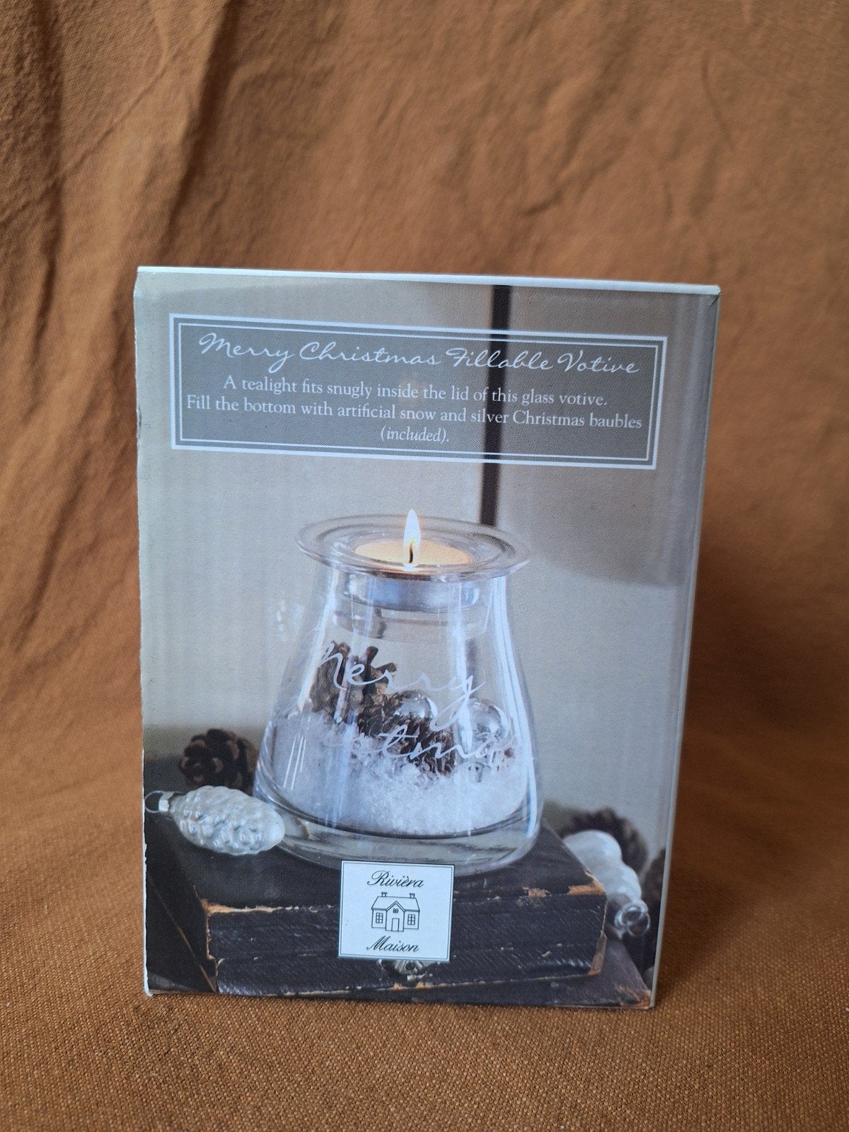 Rivièra Maison Merry Christmas Fillable Votive, Ophalen of Verzenden, Zo goed als nieuw