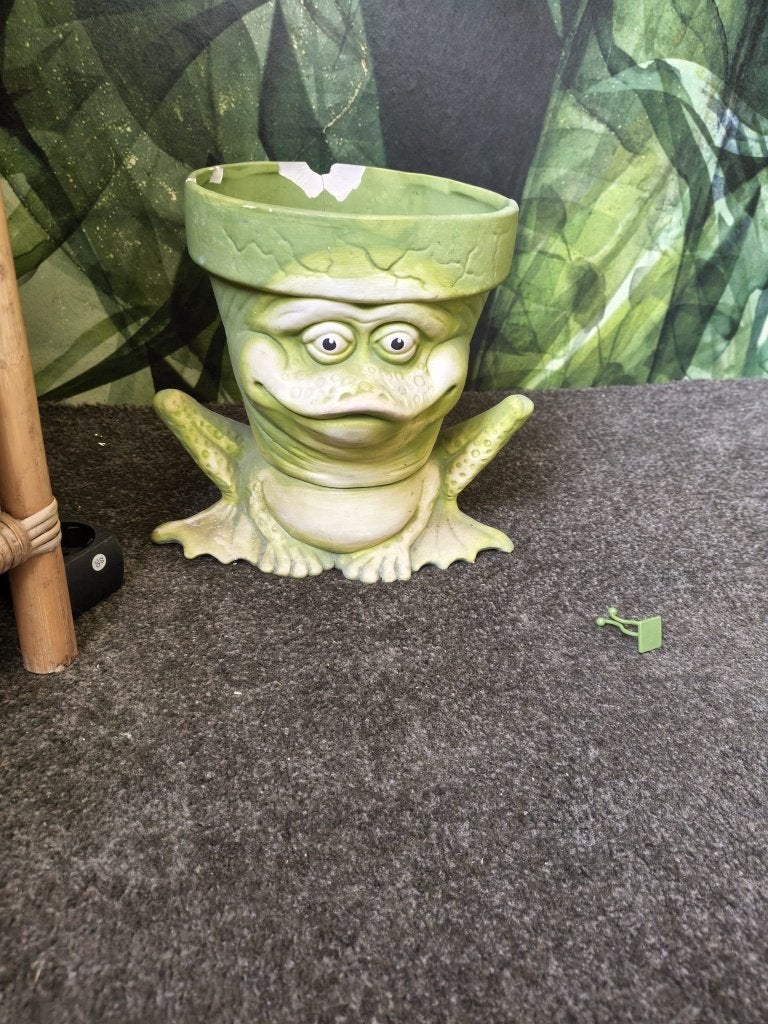 GEZOCHT! terracotta kikker bloempot GEZOCHT!, Rond, Ophalen of Verzenden, Zo goed als nieuw, Terracotta