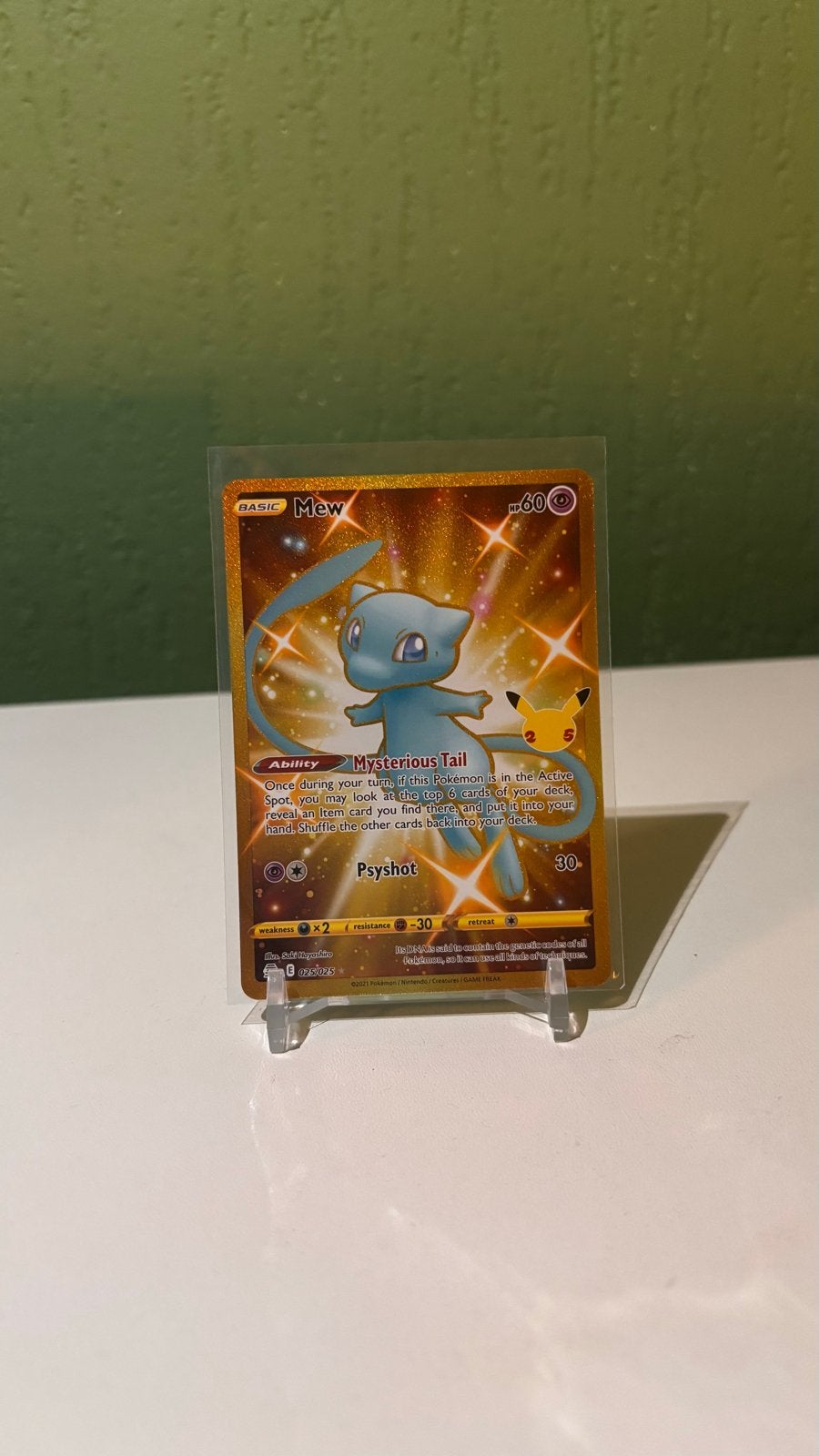Mew Celebrations 25th Anniversary secret rare, Ophalen of Verzenden, Zo goed als nieuw, Losse kaart, Foil