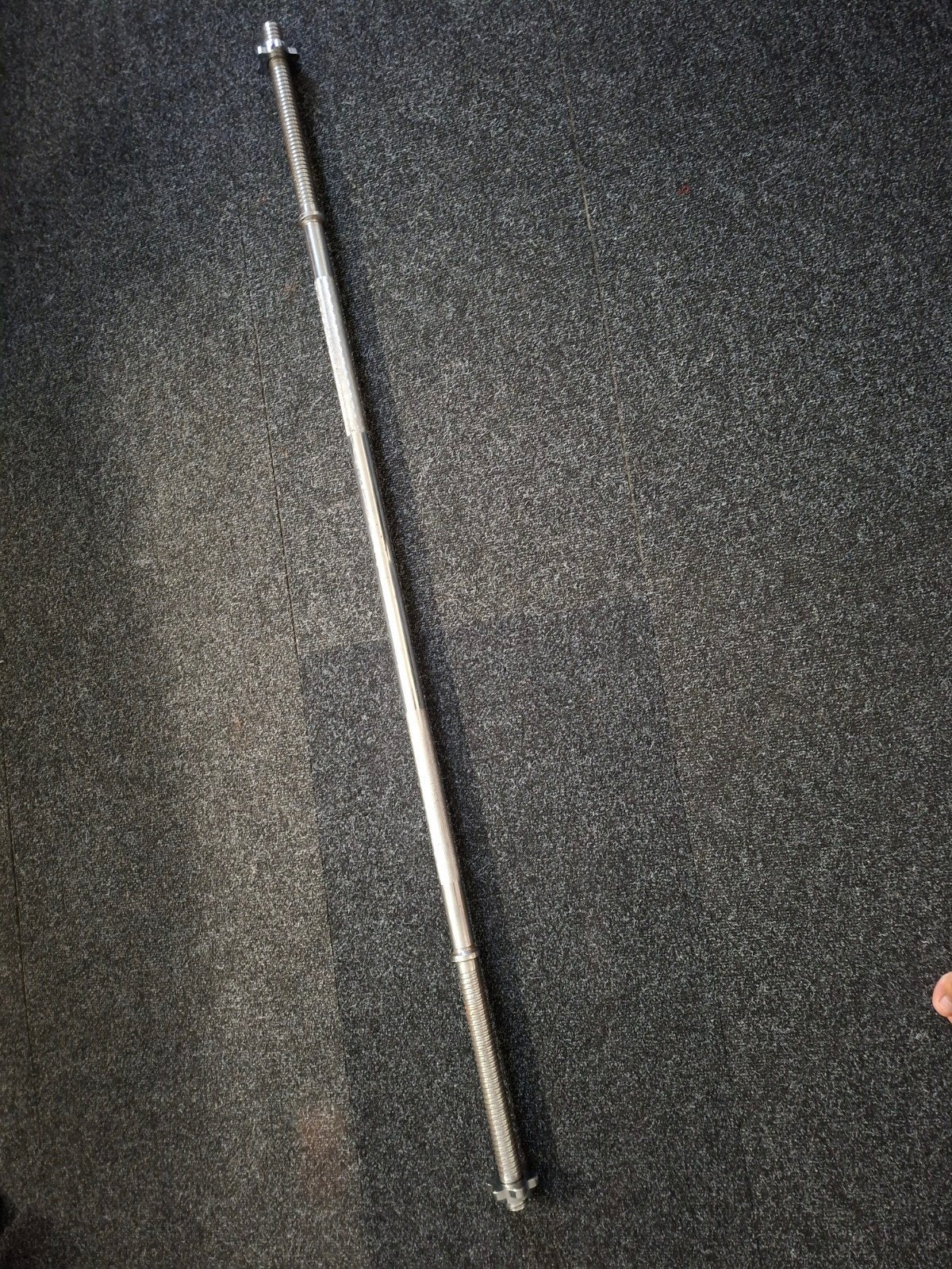 Halterstang 170cm met schroefdraad en sluitringen, Ophalen, Gebruikt, Rug, Halterstangen