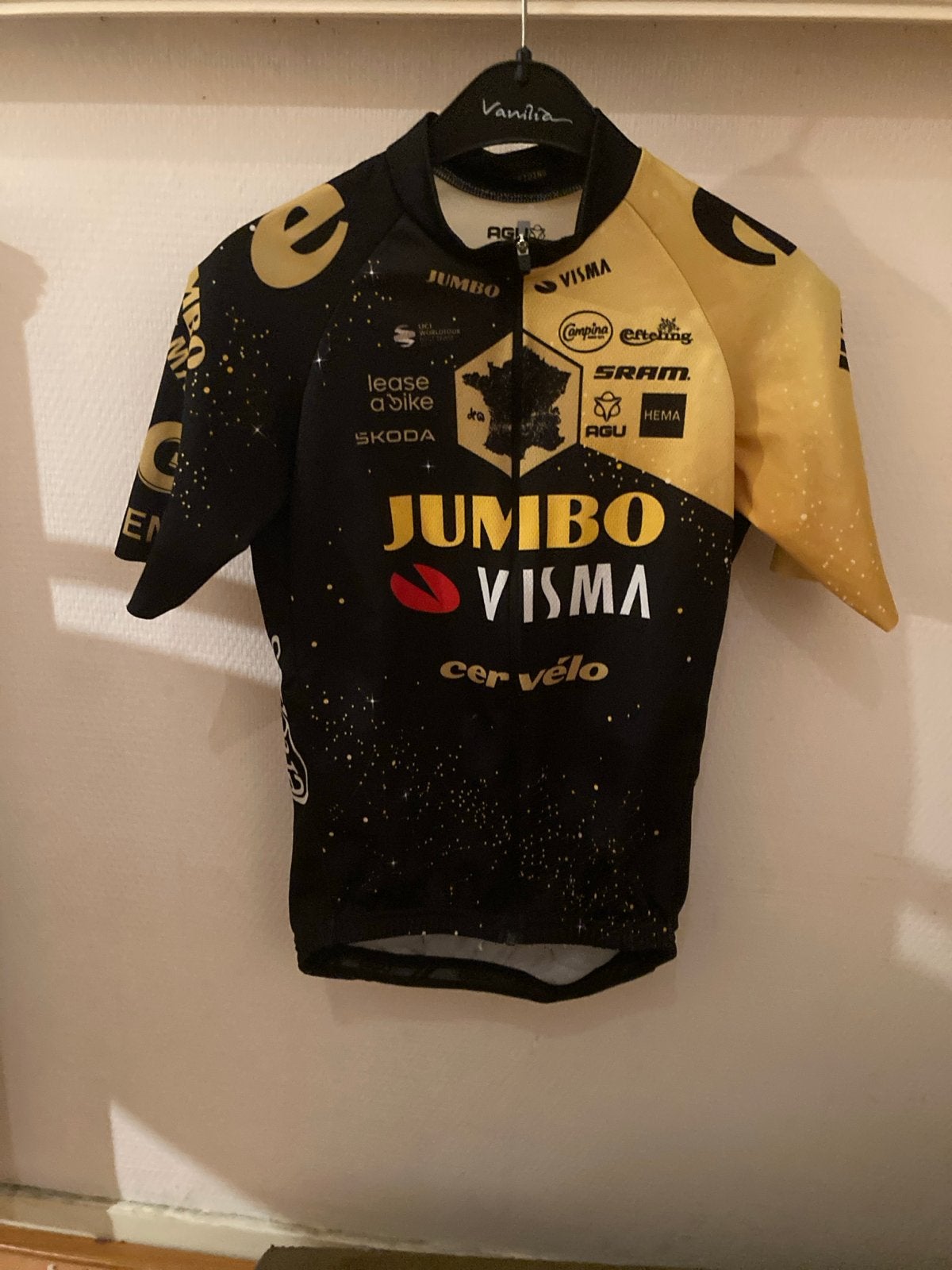 Jumbo-Visma kinder racefiets shirt maat 152, Ophalen, Kinderen, Overige maten, Zo goed als nieuw