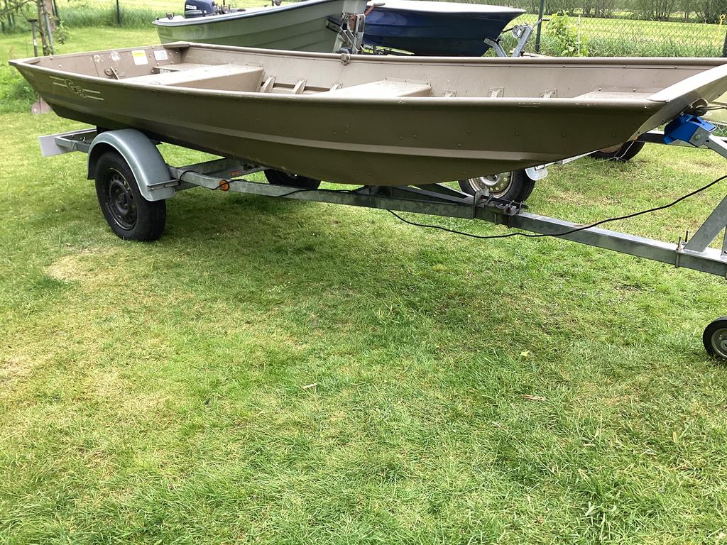 ALUMINIUM boot G3 platbodem + Verano 410 gewijzigd 24 mei, Ophalen, Tot 10 pk, Aluminium, Zo goed als nieuw