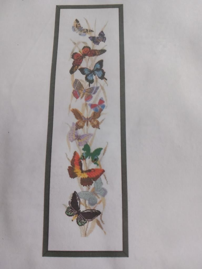 Kruissteek Borduurpakket Vlinders 19 x 80 cm 14CT Aida, Ophalen of Verzenden, Nieuw, Handborduren, Borduurpakket