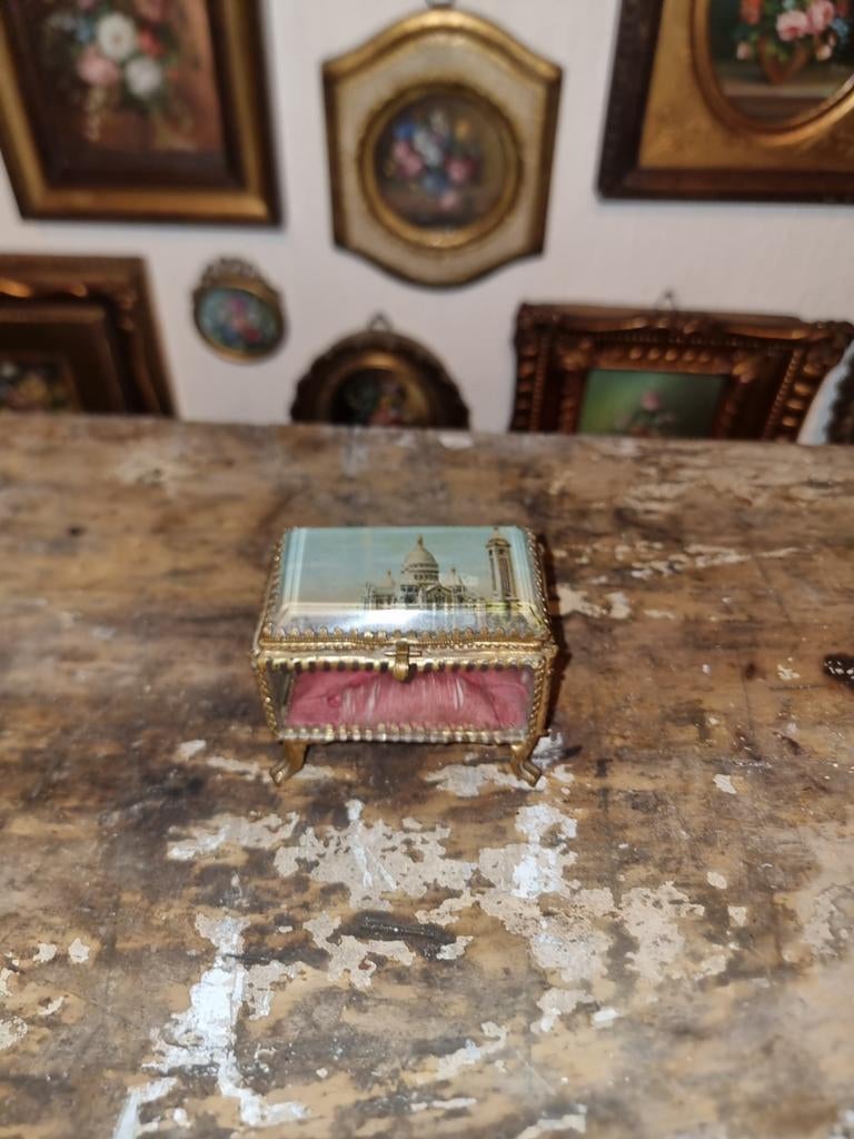 Oud frans sieradendoosje sieradenkistje T26 * schapenweide *, Ophalen of Verzenden, Zo goed als nieuw, Poppenhuis