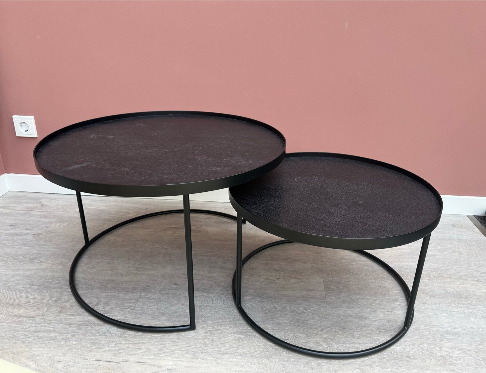 Ethnicraft salontafels, Ophalen, 50 – 75, Rond, 50 tot 100 cm