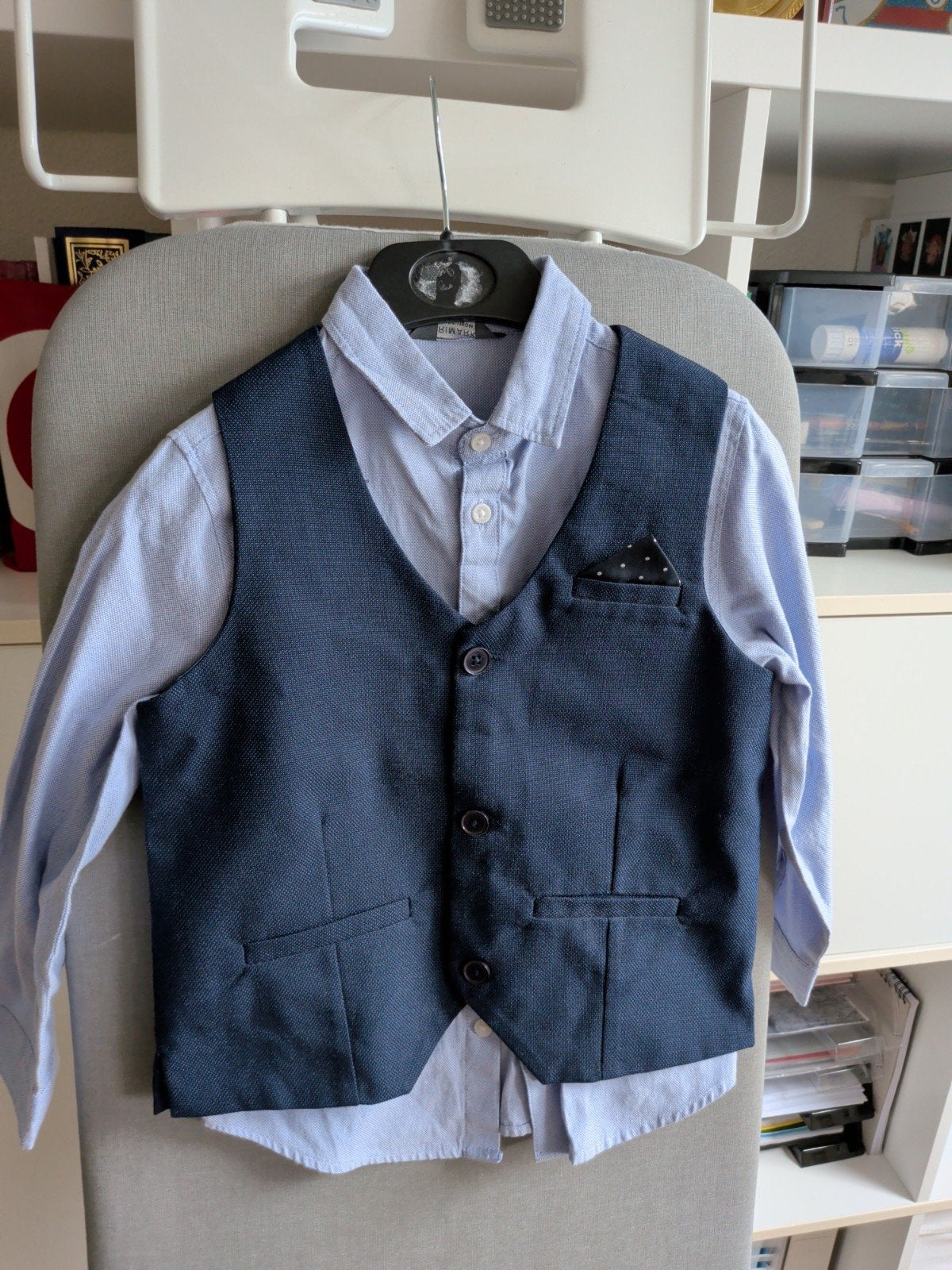 Nette jongens blouse met gilet - perfect voor feestjes, Ophalen of Verzenden, Zo goed als nieuw, Onbekend, Jongen