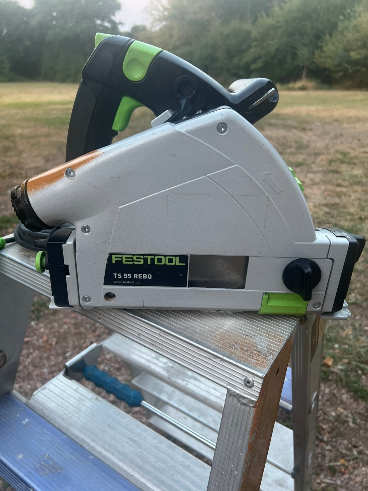 Festool invalzaag ts 55 rebq, Doe-het-zelf en Verbouw, Gereedschap | Zaagmachines, Gebruikt, Invalzaag, 1200 watt of meer, 30 tot 70 mm