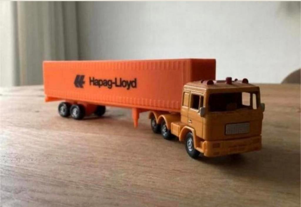 Smart Toys truck met Hapag-Lloyd container – 1998, Ophalen of Verzenden, Zo goed als nieuw, Bus of Vrachtwagen, Overige merken