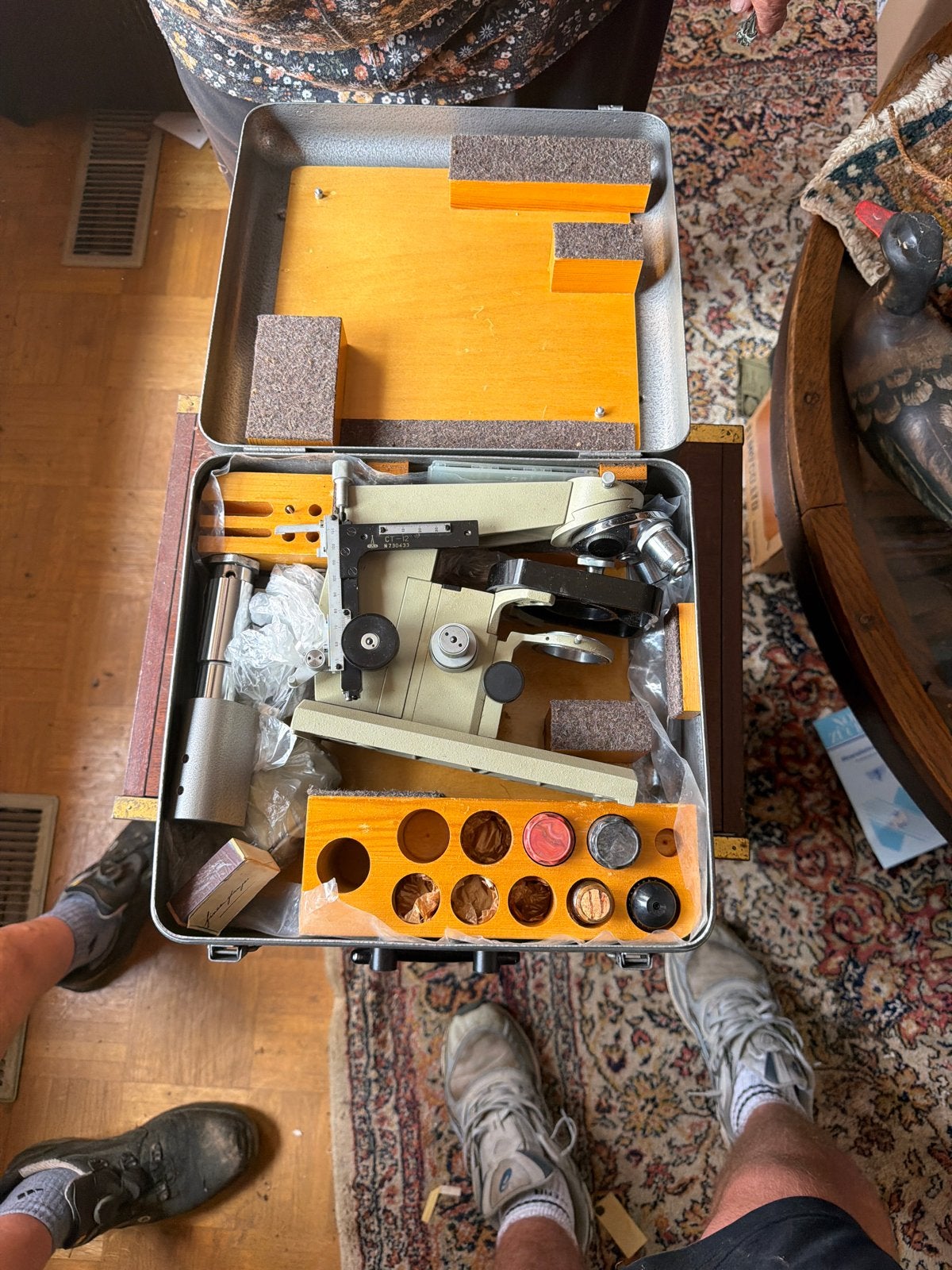 Vintage Mikroscoop in Koffer - BIOLAM-70. A.1, Ophalen, Gebruikt, 400x tot 1000x, Biologische microscoop