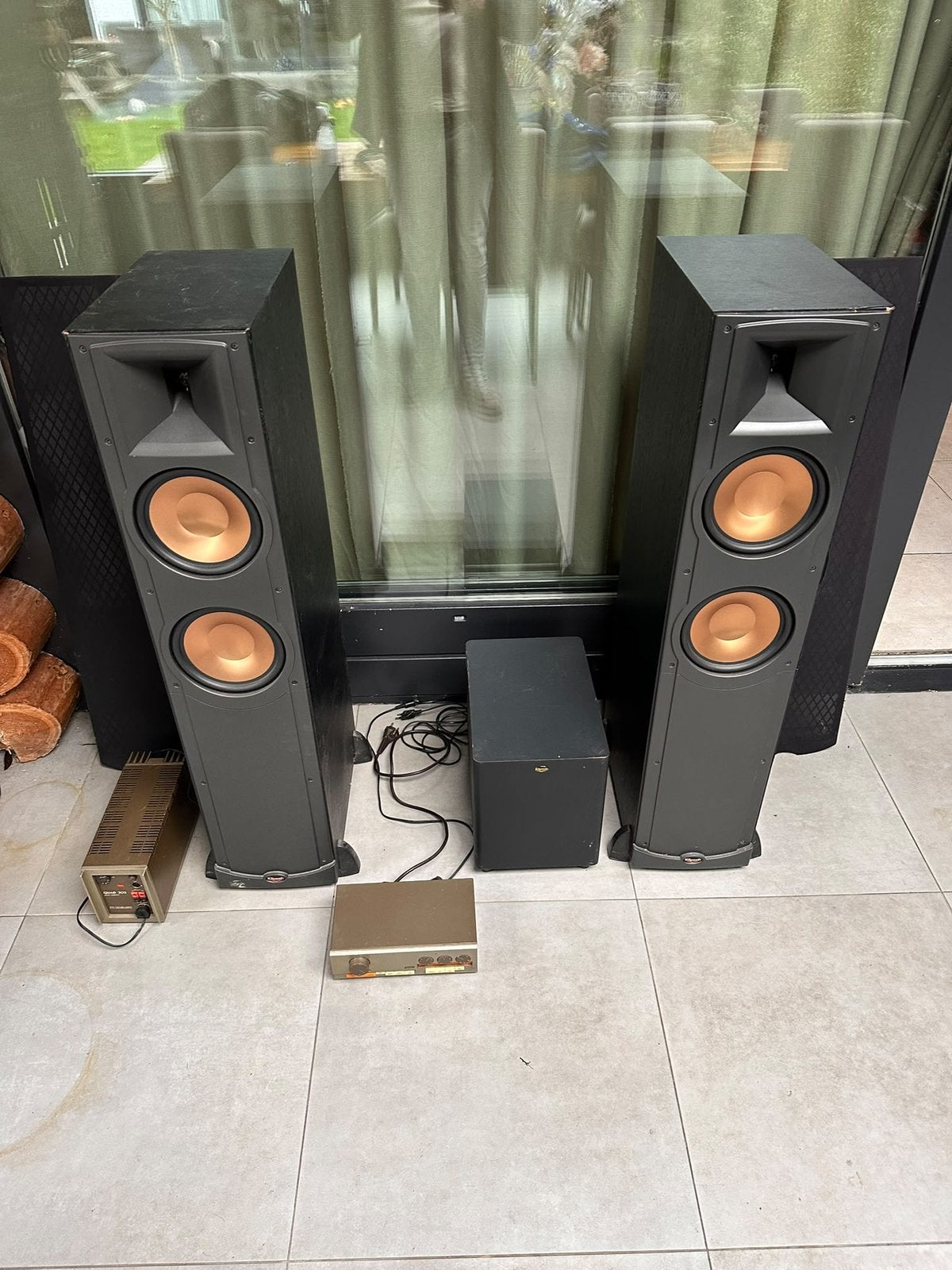 Klipsch Reference set met extra quad303 versterkers, 70 watt of meer, Zo goed als nieuw, 5.1-systeem, Overige spelers