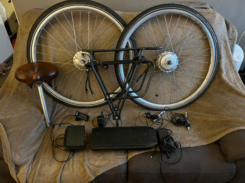 Originele fiets onderdelen van een vogue elektrische, Ophalen of Verzenden, Gebruikt, Overige merken