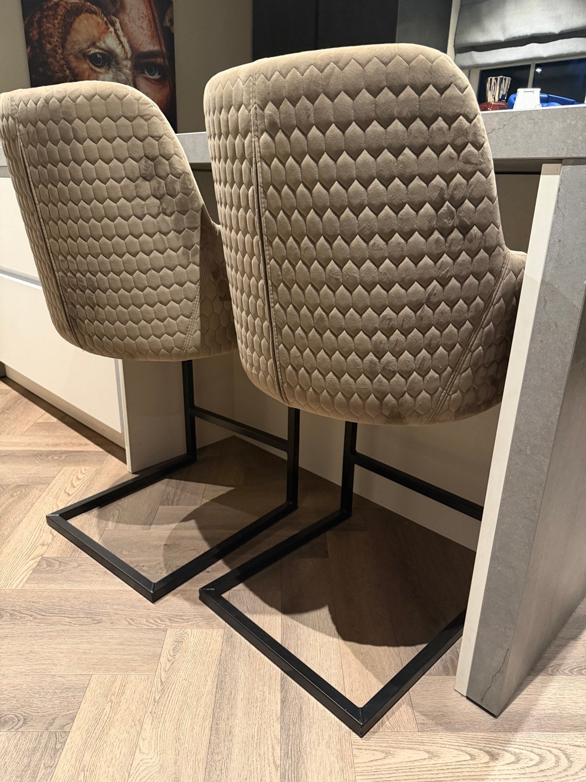 Acero Avenue barkrukken beige, Ophalen, Overige kleuren, Zo goed als nieuw, Metaal