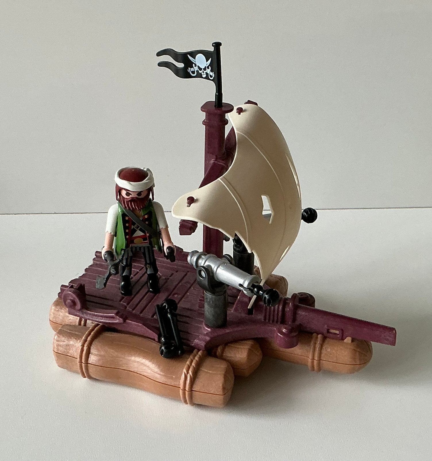 Playmobil piraat op.vlot, Pirates, Gebruikt, Losse onderdelen, Ophalen of Verzenden