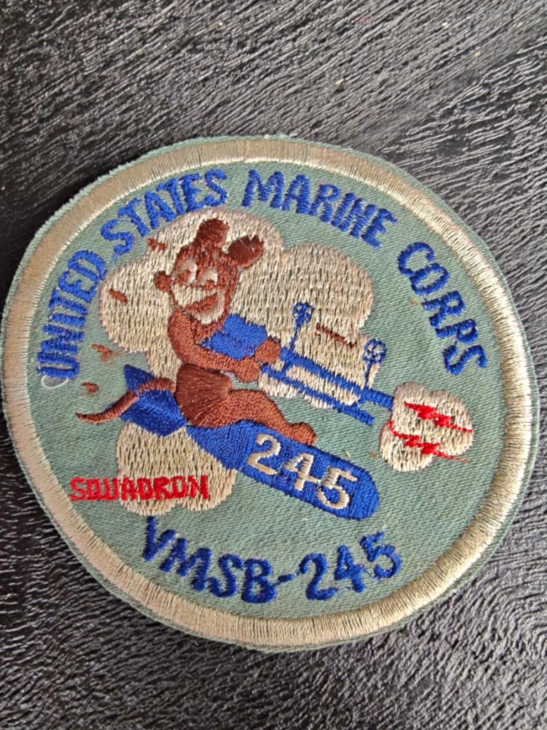 USMC VMSB-245 Marine Scout Bombing Squadron Patch Vietnam, Ophalen of Verzenden, Marine, Nederland, Embleem of Badge