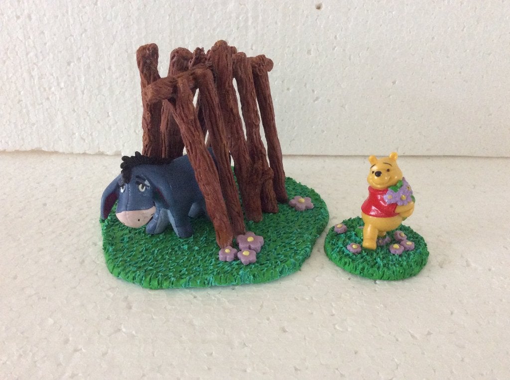 Disney Winnie de poeh - beeldjes set - iejoor en winnie, Ophalen of Verzenden, Winnie de Poeh of vrienden, Zo goed als nieuw, Beeldje of Figuurtje