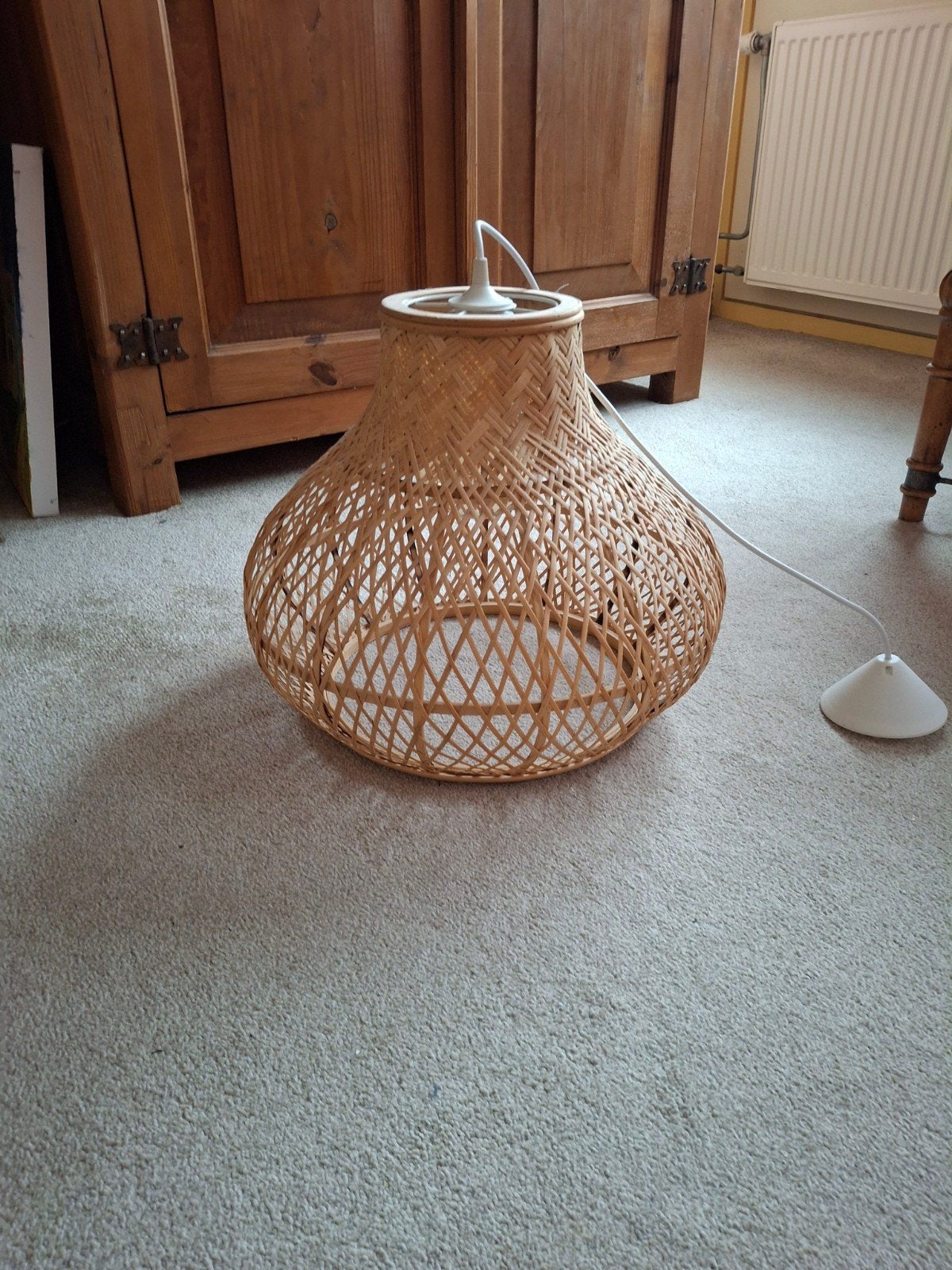 hanglamp van rotan, Ophalen, Rond
