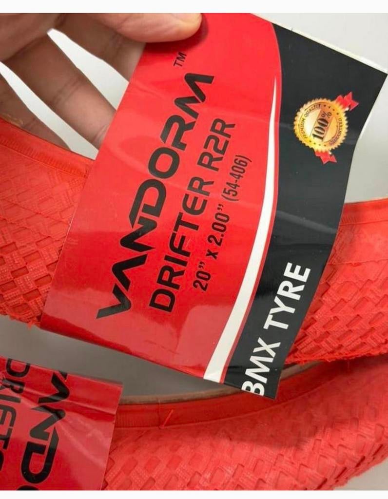 2X Rode band Vandorm DRIFTER R2R 20" x 2.00" BMX banden rood, Band, Nieuw, Ophalen of Verzenden, H