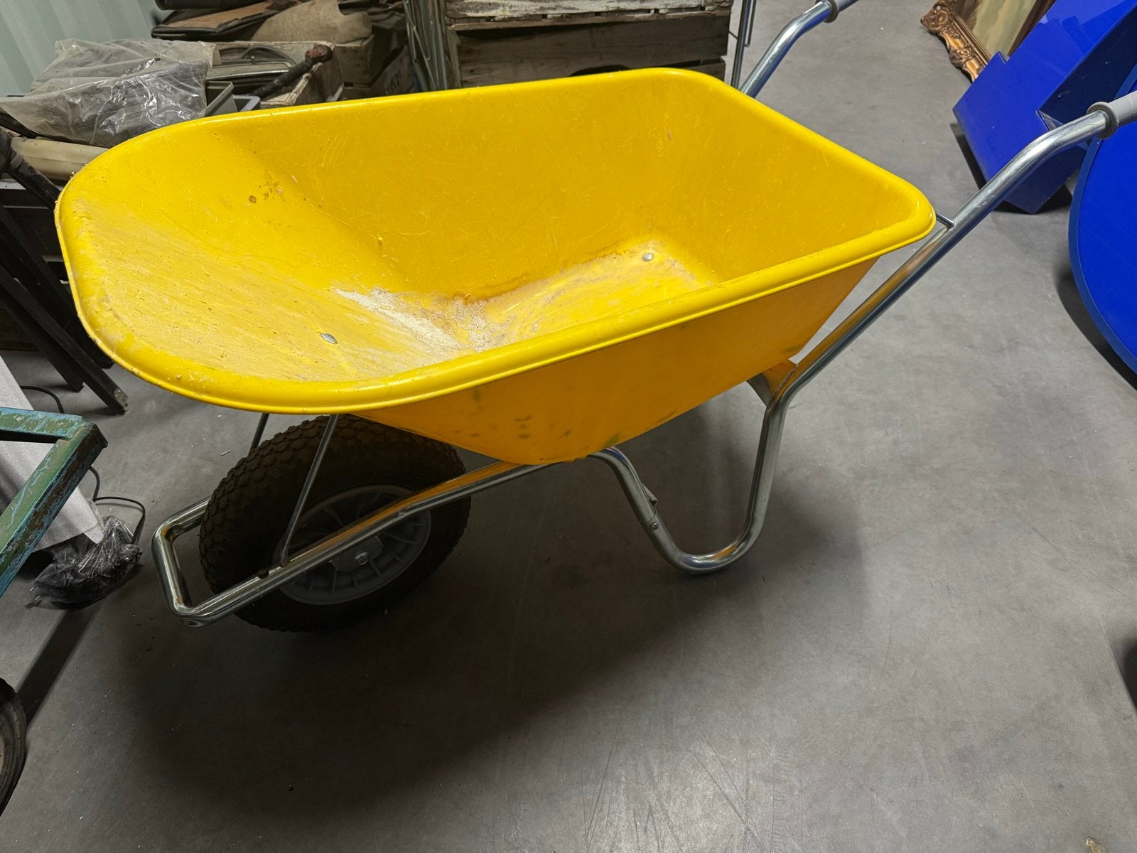 Gele kruiwagen, Tuin en Terras, Kruiwagens, Ophalen, Gebruikt, Handmatig, Eenwielig