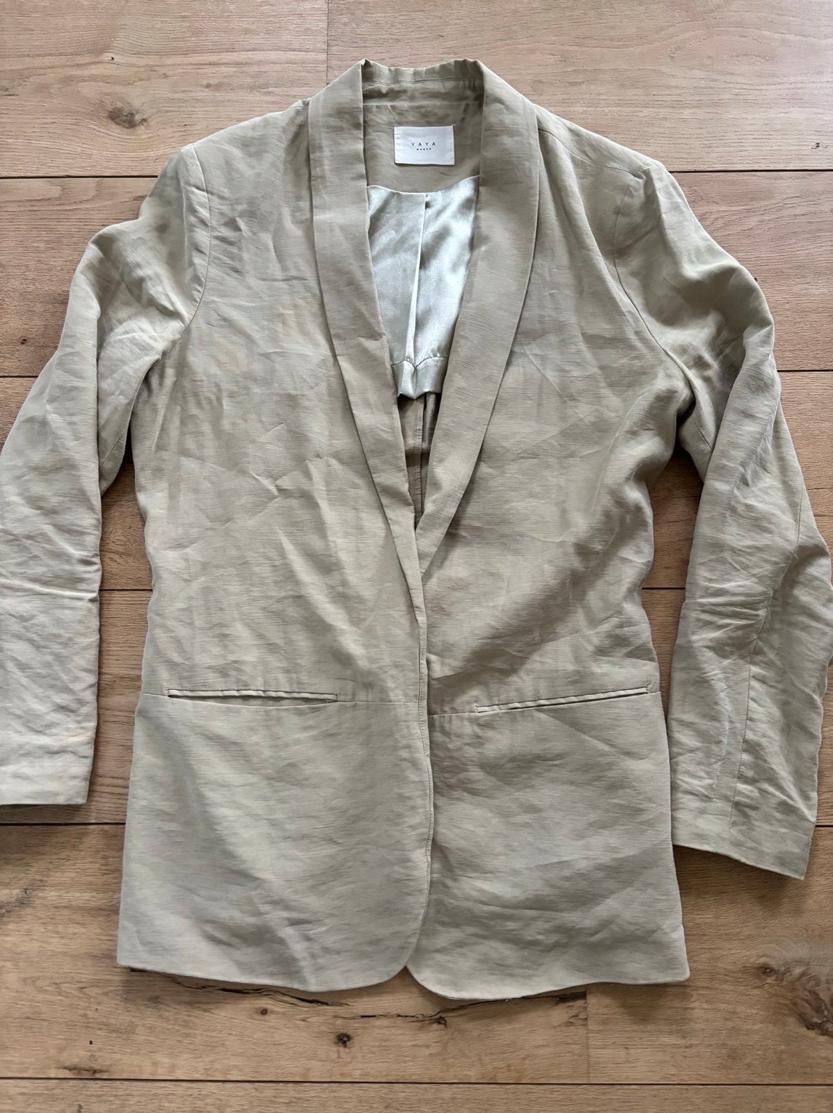Blazer - maat 42 - merk Yaya - Linnen, Beige, Maat 42/44 (L), Ophalen of Verzenden, Zo goed als nieuw