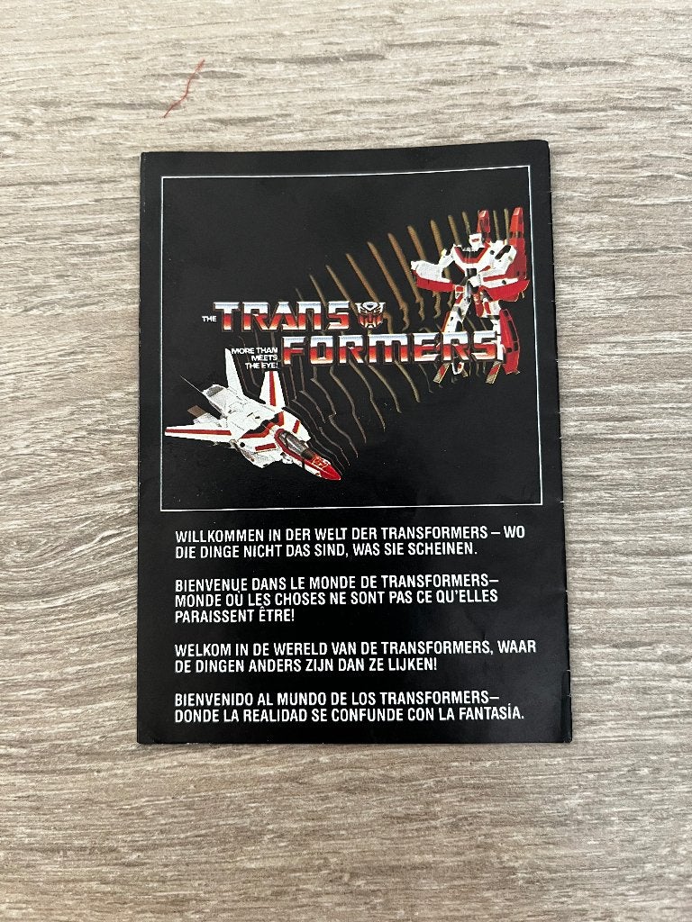 Transformers G1; 1985 MB Europese insert, G1, Ophalen of Verzenden, Gebruikt, Overige rassen