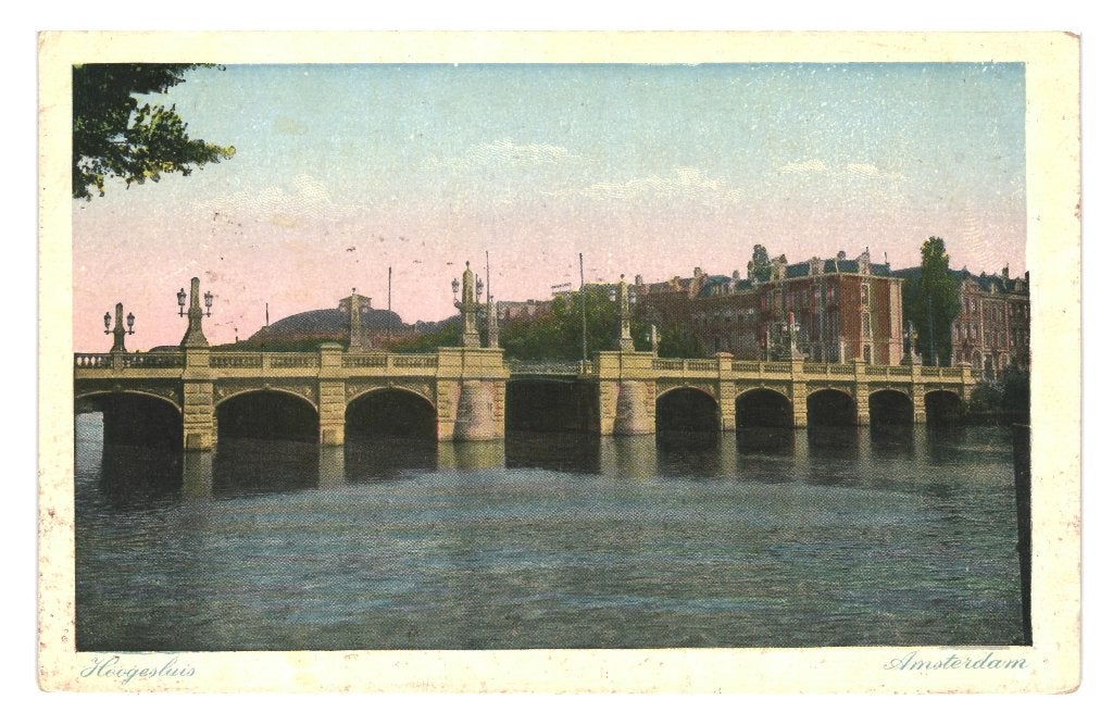 41414 Amsterdam 1918 Militair gelopen Stempel Amsterdam
