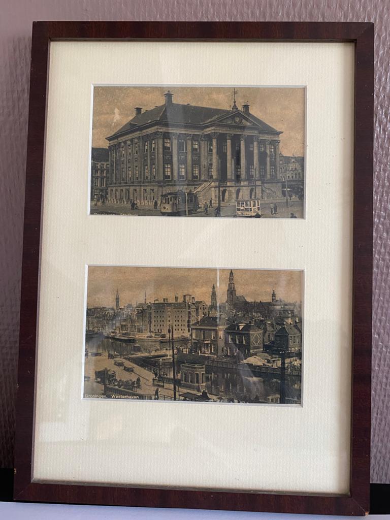 Oude ansichtkaarten Groningen: Stadhuis & Westerhaven, Ophalen of Verzenden, Voor 1920, Ongelopen, Groningen