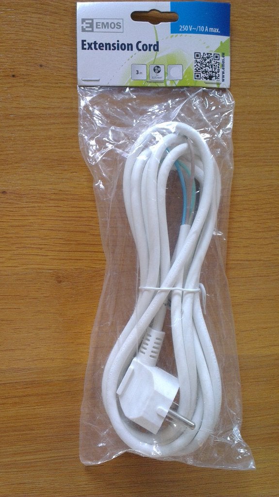 Emos aansluitsnoer 18 stuks  3 meter lengte, Doe-het-zelf en Verbouw, Elektra en Kabels, Ophalen of Verzenden, Nieuw, Kabel of Snoer
