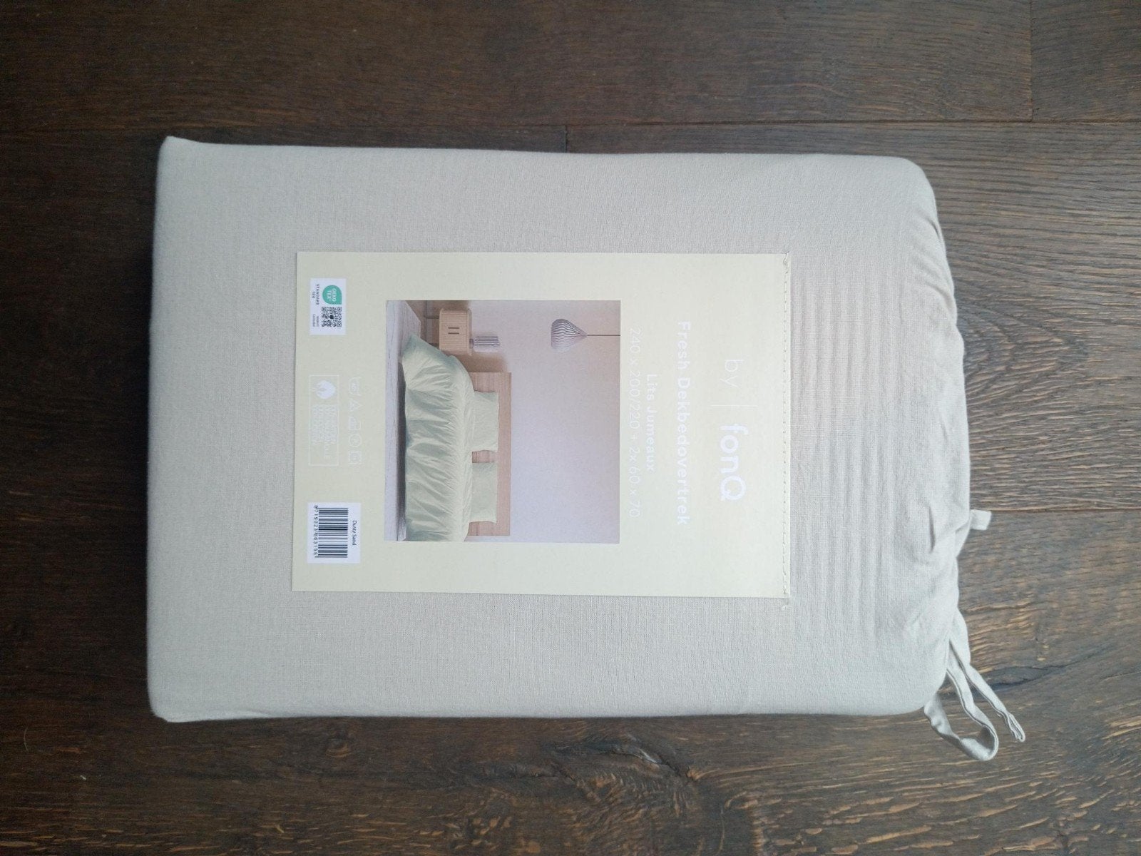 FonQ Fresh dekbedovertrek Dusty sand maat 240x200/220, Verzenden, Nieuw, Tweepersoons, Dekbedovertrek