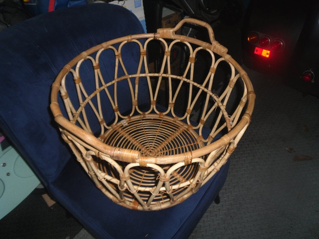 grote rotan mand, hoogte 32 cm, boven doorsnede 50 cm, Mand, Rond, Ophalen of Verzenden, Zo goed als nieuw