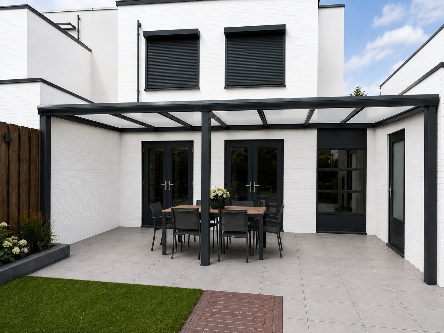 prachtige overkapping met verlichting! bezorging mogelijk, Tuin en Terras, Overkappingen, Ophalen, Zo goed als nieuw, Veranda