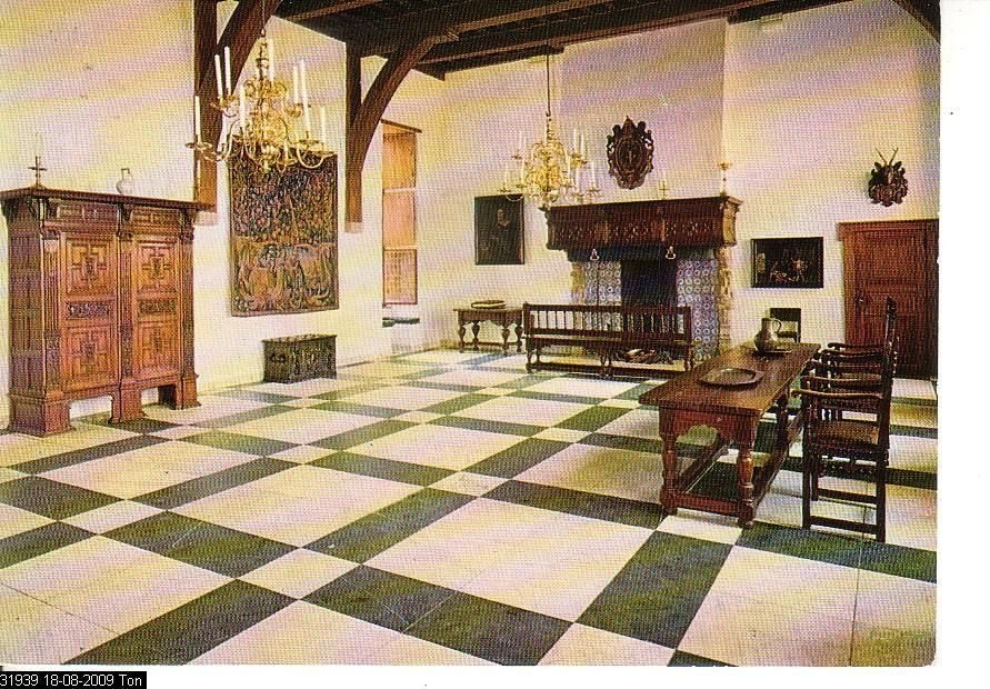 Ansichtkaart 	Muiden	Muiderslot	Ridderzaal, Verzenden, 1960 tot 1980, Ongelopen, Noord-Holland