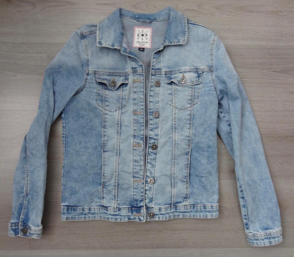 Mooie blauwe spijkerjas maat 170, Kinderen en Baby's, Kinderkleding | Maat 170, Ophalen of Verzenden, Zo goed als nieuw, Meisje